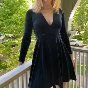 Green Velvet Dress